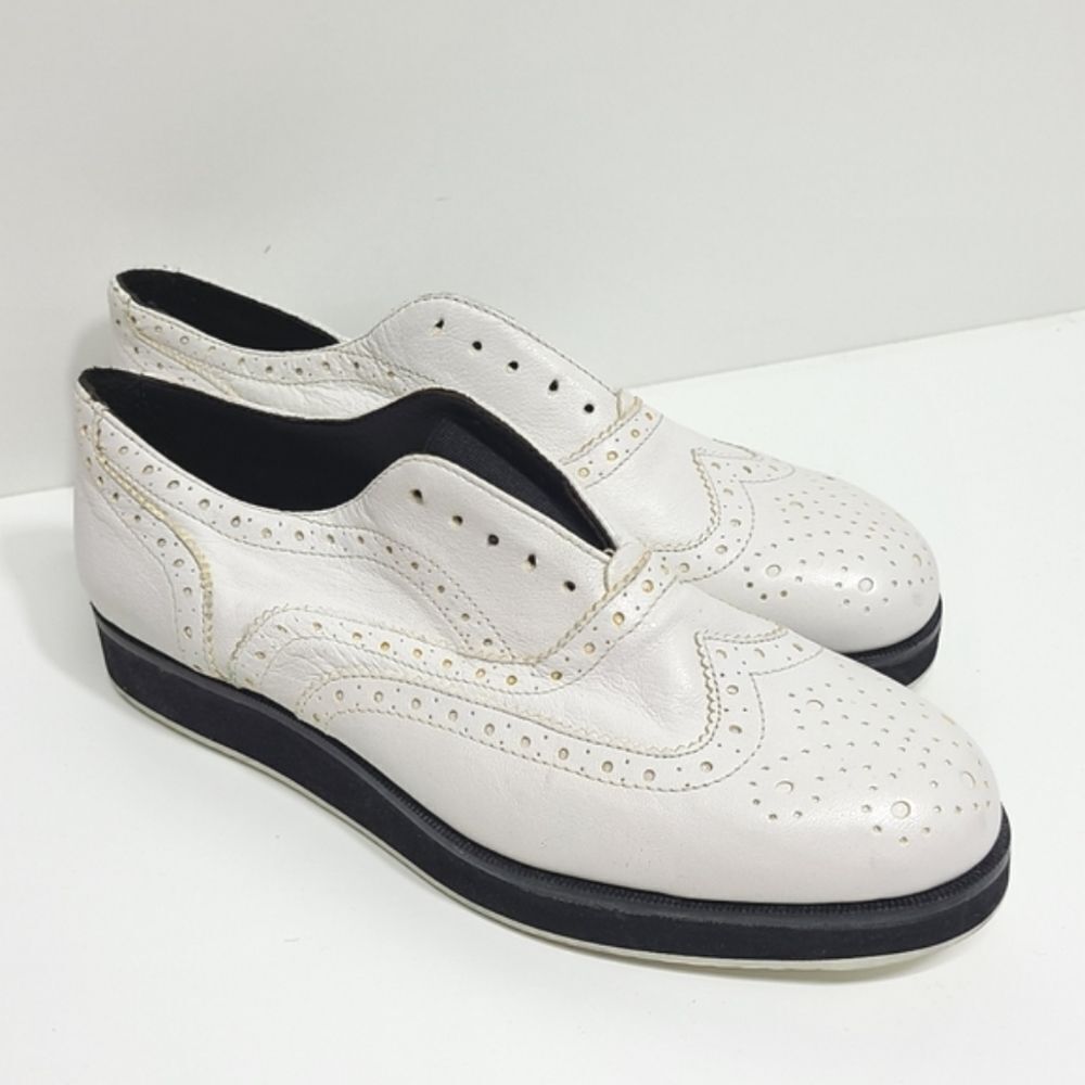 Rag & Bone Meli Brogue White Platform Loafers Women's Shoes Size 8‎ - Picture 5 of 9